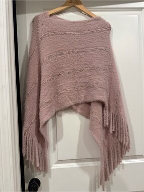 Mauve Pink Soft Poncho
